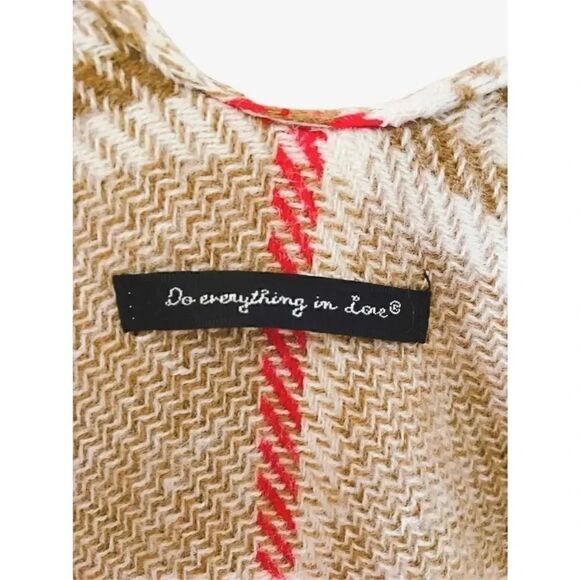 2 for $30 Do Everything In Love Striped Fringed Open Cover- Up Wrap - Picture 3 of 7